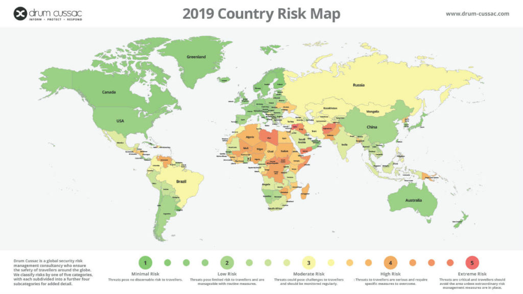 Самые опасные страны мира в 2019 году