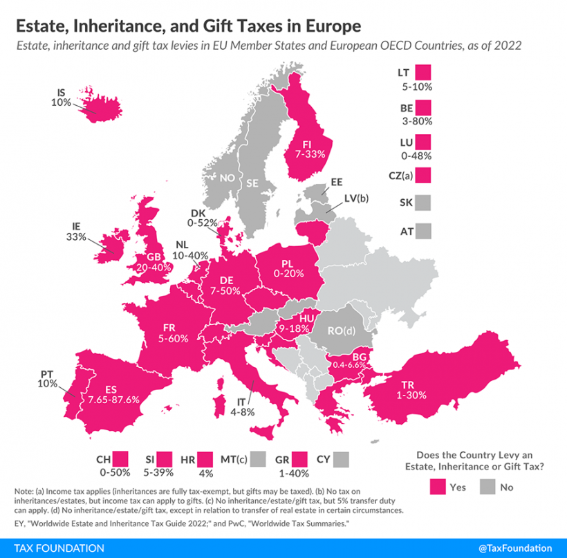 Какие налоги на наследство и дарение недвижимости платят в Европе