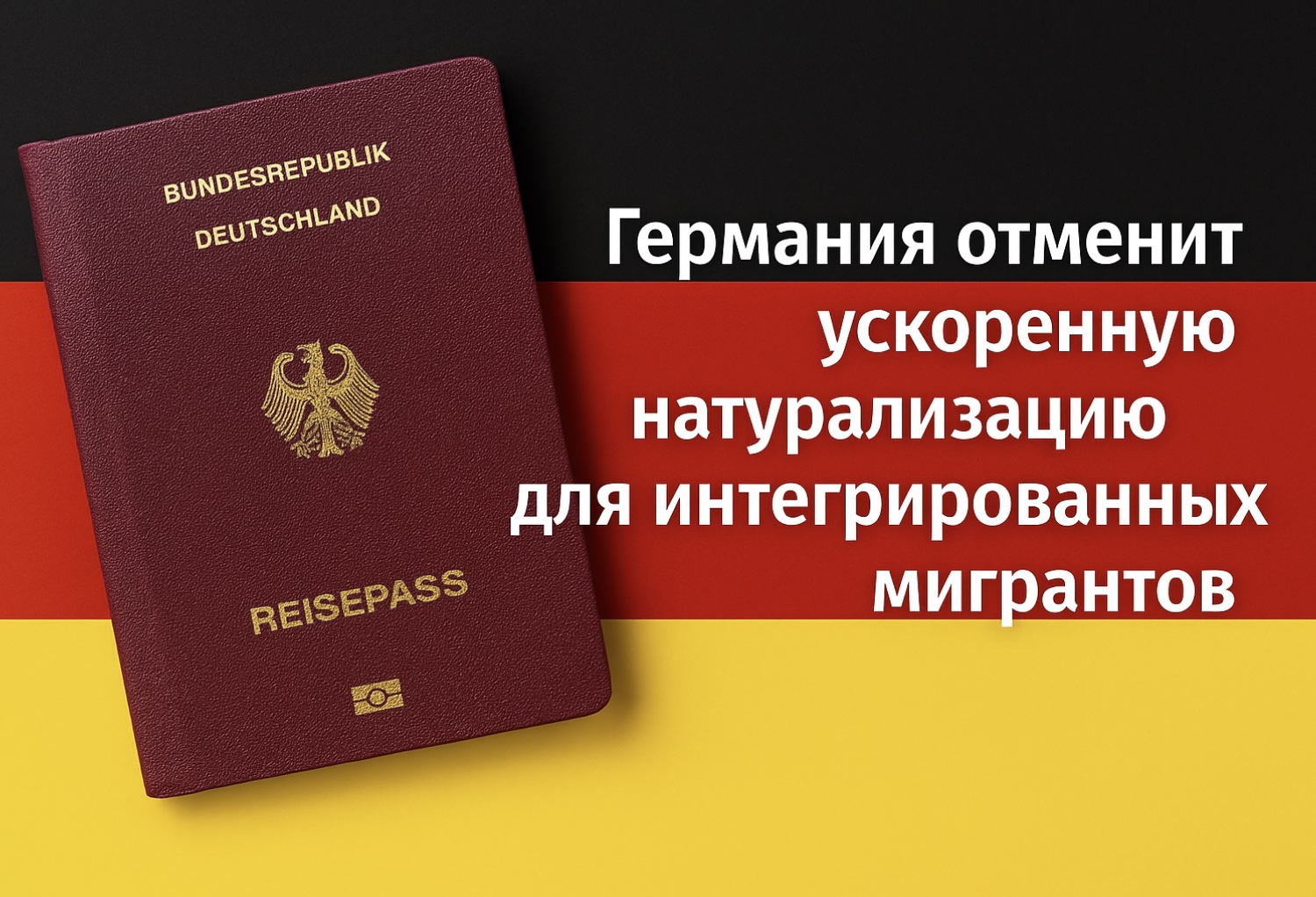 Германия отменит ускоренную натурализацию для интегрированных мигрантов