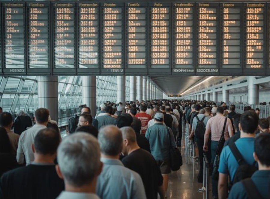 В аэропортах Азии задержали почти 900 рейсов и отменили более 60