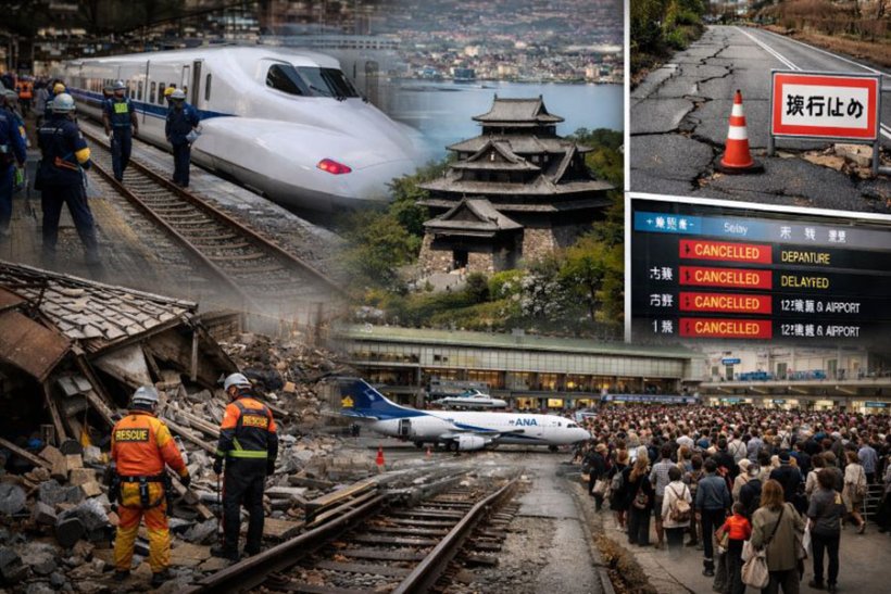 Землетрясение нарушило транспорт Японии. Сильный толчок в регионе Тюгоку