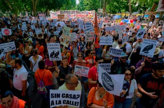 Thousands take to the streets in Madrid over rising housing prices