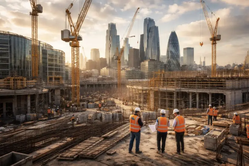 Спад в строительстве Великобритании замедляется, но сектор остаётся в рецессии