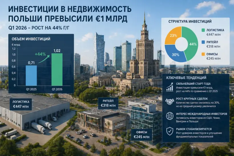 Poland Real Estate Investment Tops €1 Billion