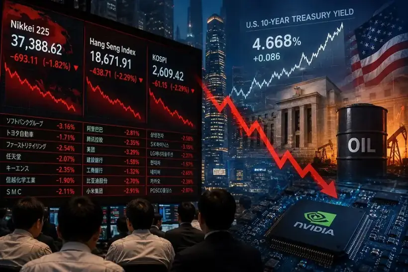 Asian Stocks Fall on Inflation Fears