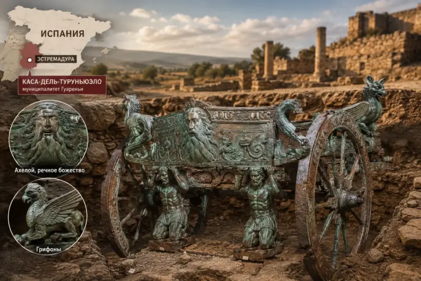 Unique Bronze Chariot of the Tartessian Civilization Found in Spain