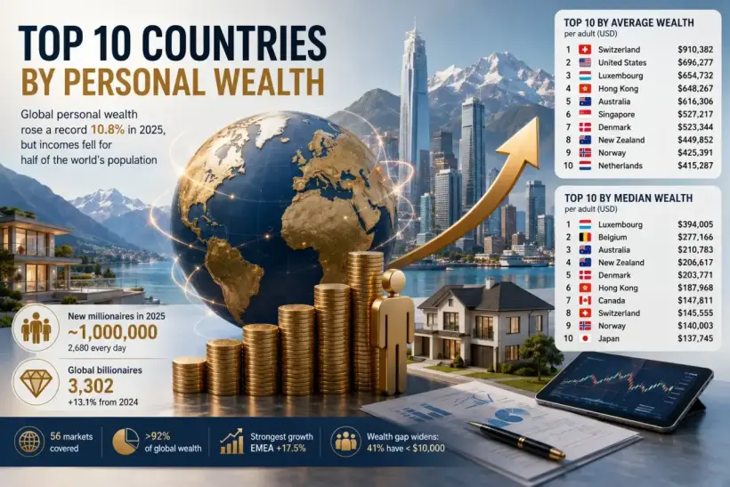 Top 10 Countries With the Largest Private Wealth